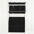 thumbnail image 2 of American Soft Linen Luxury Turkish Hand Towel Set, 100% Cotton 4 Piece Hand Face Towels for Bathroom and Kitchen, Black, 2 of 10