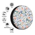 thumbnail image 4 of Naloa Watercolor Wildflowers 1 PVC Leather Spare Tire Wheel Cover Spare Tire Cover, for Car Truck SUV Camper Trailer Universal Fit(14-17in)-17 inch, 4 of 6