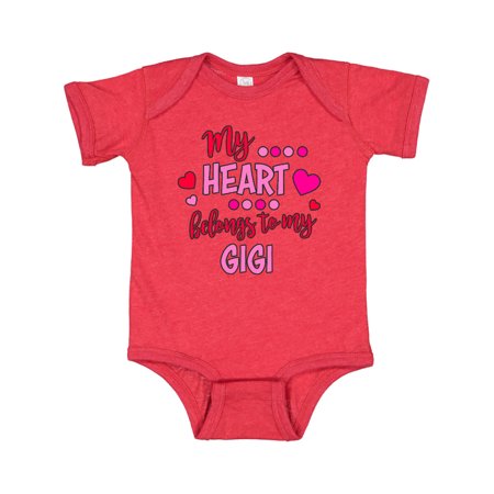

Inktastic My Heart Belongs to my Gigi Gift Baby Boy or Baby Girl Bodysuit