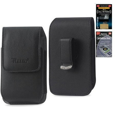 Samsung Galaxy Stellar Vertical Leather Case with Magnetic closure with belt clip and belt loops (Plus Size will Fit w/ Otterbox Commuter on) + Cell Phone Antenna.., By