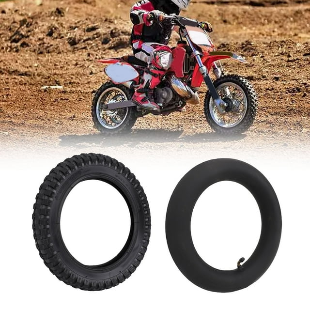 Motorcycle Inner and Outer Tire Set, Excellent Traction Inner Outer Tire Set Stable for 49ml 50ml 70ml Dirt Bikes