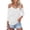 White, variant on Free Shipping Womens Off The Shoulder T Shirts Short Sleeve Solid Strap Blouse Lightweight Loose Fit Casual Summer Going Out Tops