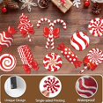 thumbnail image 5 of 36Pcs Candy Cane Christmas Ornaments, 3.15" Wood Hanging Decor Xmas Tree Cutouts Peppermint for Home Party Christmas Decoration Supplies (Color 2), 5 of 5