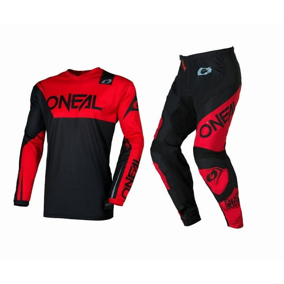O'Neal 2026 Element Racewear Black/Red Offroad Motocross Jersey Pant Combo (Small, W28)