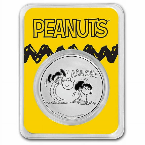 Peanuts® Lucy Pulls the Football 1 oz Silver in TEP