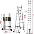 thumbnail image 2 of Telescoping Ladder with Stabilizer Extension Ladder 16.5 ft Telescopic Aluminum Multi-Purpose Step Ladder Heavy Duty Extendable Attic Loft Ladder for Household Daily, 330lbs Max Capacity, 5M, 2 of 3