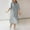 Gray, variant on Women's Linen Sundress Short Sleeve Dress Casual Loose Solid Color T-Shirt Dress Classic Oversized Summer Beach Dresses