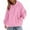 Pink, variant on Sweatshirts for Women, Women's Loose And Casual Colored Irregular Hem Hooded Long-sleeved Sweater Jacket, Navy S