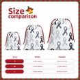 thumbnail image 2 of Super Soft Fabric Gift Bag Contraction Free Bag Mouth Pull Rope Design Red Ribbon Mouth For The Festival Cancer Awareness Ribbon Pattern - Grayscale Modern Small, 2 of 8