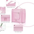 thumbnail image 4 of Toiletry Bag, Makeup Bag, Extra Large Toiletries Bag for Women and Men with Hanging Hook, Water-resistant Organizer Bag, Shower Bag for Essentials, Upgraded Soft Pink, 4 of 8