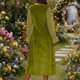 thumbnail image 4 of Vestido de Terciopelo Y Gasa Patchwork Mujeres Cuello en V Elegante Tejido Estirable para el Estilo Versátil, 4 of 8