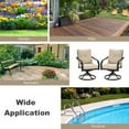 thumbnail image 5 of Costway Set of 4 Patio Swivel Dining Chairs Cushioned Armrest Garden Deck, 5 of 11