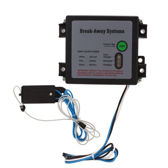 Trailer Break Away Kit, Trailer Brakes Breakaway Kit 12V LED Test Break Away System Universal for Vehicle
