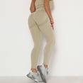 thumbnail image 2 of HXWCHs Junior's Foldover Bootcut Yoga Pants Comfy Lounge Active Pants Khaki M, 2 of 6