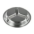 thumbnail image 3 of 2Pc Stainless Steel Round Plates Dishes Dinner Plate Camping Metal Plates Tablew, 3 of 10