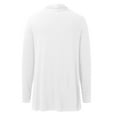thumbnail image 6 of Fiaer Long Cardigans Sweaters for Women Plus Size Lightweight Long Sleeve Solid Asymmetric Hem Front Open Tops White XL, 6 of 6