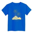 thumbnail image 4 of Island Print Casual Tee For Girls Fashion Comfort Fit Top Beach Daily Wear Soft Breathable Kids Shirt Short Sleeve Shirt for Girls Tees Kids Tshirts Clothes Summer Tops T-Shirt, 4 of 4