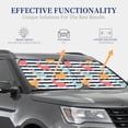 thumbnail image 4 of Haiem Colorful Llama Car Windshield Sun Shade (2 Pieces) Foldable Windshield Sun Shade Car Accessories for Truck SUV Pickup-Small, 4 of 7