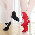 thumbnail image 3 of Chaussures de Ballet pour Filles en Toile Semelle Souple Chaussons de Ballet, 3 of 5