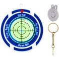 thumbnail image 1 of shiyou-Golf Green Slope Reader with Golf Ball Marker Hat Clip, High Precision Golf Putting Green Reader with Hanging Chain Golf Slope Putting Level Golf Level Marker for Indoor Outdoor, 1 of 4