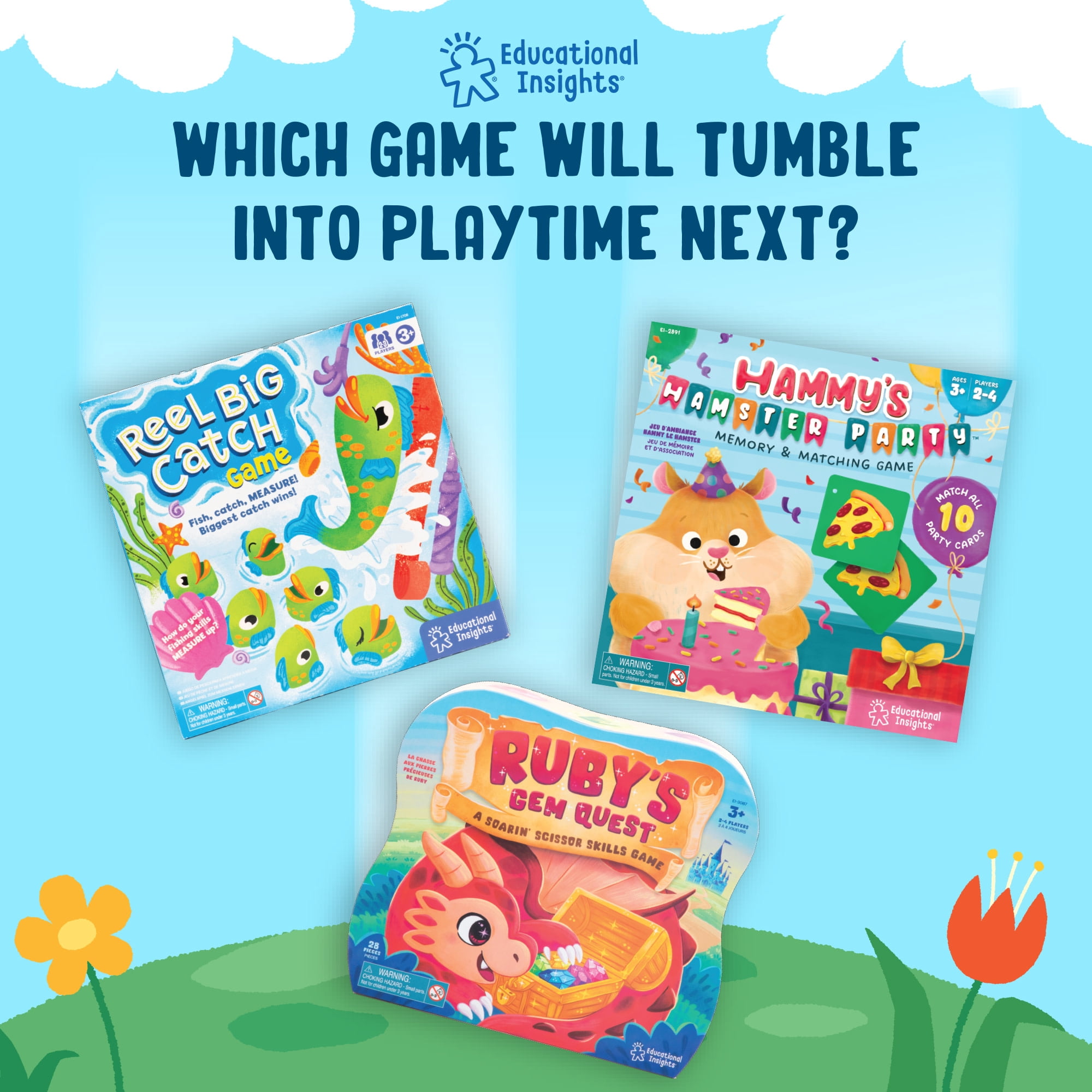 Educational Insights Tumbeblobs Board Games for Toddlers Ages 4+, 2 Player Table Games