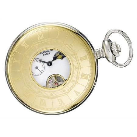 Stainless Steel Two-Tone Mechanical Pocket Watch