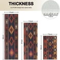 thumbnail image 4 of Boho Multicolor Ethnic Pattern with Geometric Shapes Kitchen Rugs Sets Of 3,Kitchen Runner Rugs Non Skid Washable,Decorative Kitchen Floor Mats for Kitchen,Sink,Laundry,17"x30"+ 17"x47" + 17"x59", 4 of 6
