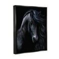 thumbnail image 4 of Stupell Industries Black Stallion Portrait Animals & Insects Photography Black Floater Framed Canvas Art Print Wall Art, 25 x 31, 4 of 10