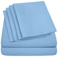thumbnail image 3 of Hotel Collection Rayon derived from Bamboo Bed Sheet Set - 6 Piece, Queen, Sky Blue, 3 of 6