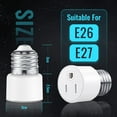 thumbnail image 2 of yeacher E26/E27 3 Prong Light Socket to Plug Adapter, Polarized, 2 of 7