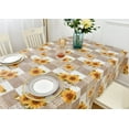 thumbnail image 7 of Rally Home Goods Indoor Outdoor Patio Premium Vinyl Rectangular Tablecloth, Flannel Backing, Spill Proof Wipeable Cover for Dining Table, Sunflowers Pattern, for Tables up to 60 x 84 Inch, 7 of 7