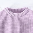 thumbnail image 5 of Dmsael Girls Clothes Girls Fall Sweaters Pattern Casual Crewneck Long Sleeve Knit Pullover Tops for Kids Purple,5-6 Years, 5 of 6