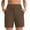 Coffee, variant on Costeam Womens High Waist Elastic Waist Running Yoga Shorts Side Pockets Lightweight Breathable Fabric Loose Fit Summer Active Short Pants