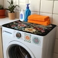 thumbnail image 3 of ZIATUBLES Dragonfly Floral Washer Dryer Dust Proof Top Cover Wrapped Design Washing Machine Top Protector Pad Versatile Home Laundry Room Kitchen Decor Accessories, 24 x 19.7 Inch, 3 of 7