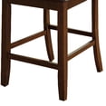 thumbnail image 3 of Counter Height Chairs Set of 2, Modern Faux Leather Dining Chairs, Brown Cherry Finish, 3 of 4