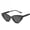Bright Black and Gray, variant on 2026 European and American triangular cat-eye retro sunglasses, high-end UV protection sun glasses for women and men