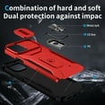 thumbnail image 3 of Allytech Shockproof Back Case for Apple iPhone 11 Pro, Military Grade Protective With Ring Holder Stand Compatible with Car Mount Anti-slip Hybrid Rugged Bumper Phone Cover for Men Boys -Red, 3 of 8