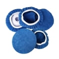 thumbnail image 1 of 5 piezas de funda de encerado para pulido de automóviles, almohadilla de microfibra para capó, almohadilla suave para pulido de automóviles, almohadilla suave para capó (azul oscuro, 9"-10"), 1 of 5