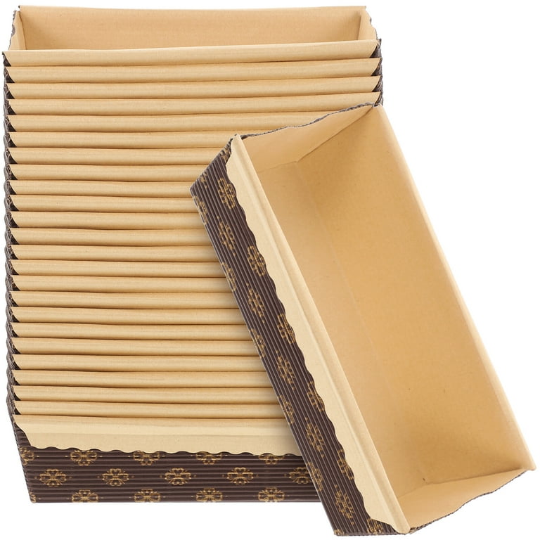 25Pcs Paper Loaf Pans for Baking Paper Bread Loaf Pans Rectangular Loaf  Pans Cake Paper Trays