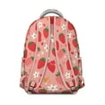 thumbnail image 3 of Pink Strawberry Plants Fruit Backpack for School,Cute School Bag,Schoolbag with Adjustable Shoulder Straps & Padded Back,15.3"x11"x7.1".﻿, 3 of 6