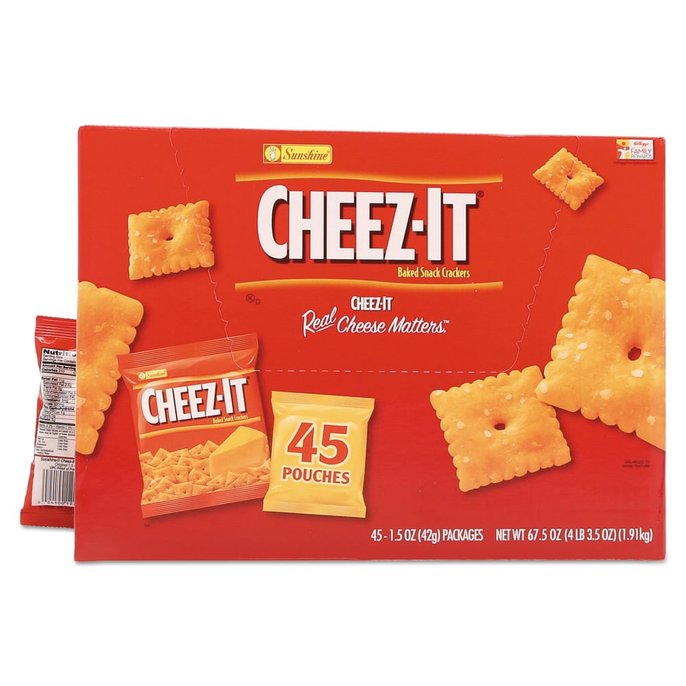 Sunshine 2410010201 1.5 oz. Pack Cheez-it Crackers - Original (45 /Carton)
