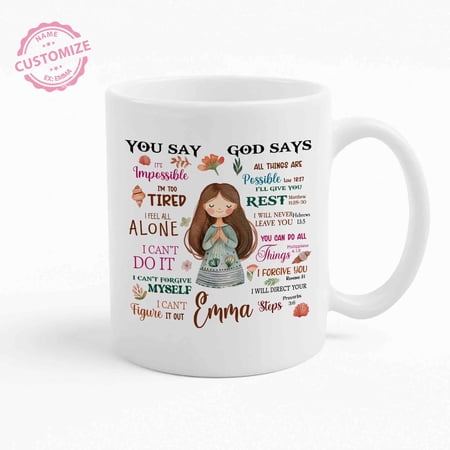 Customizaholic Bible Verse Coffee Mug Religious Gifts Christian Coffee Mugs God Coffee Mug