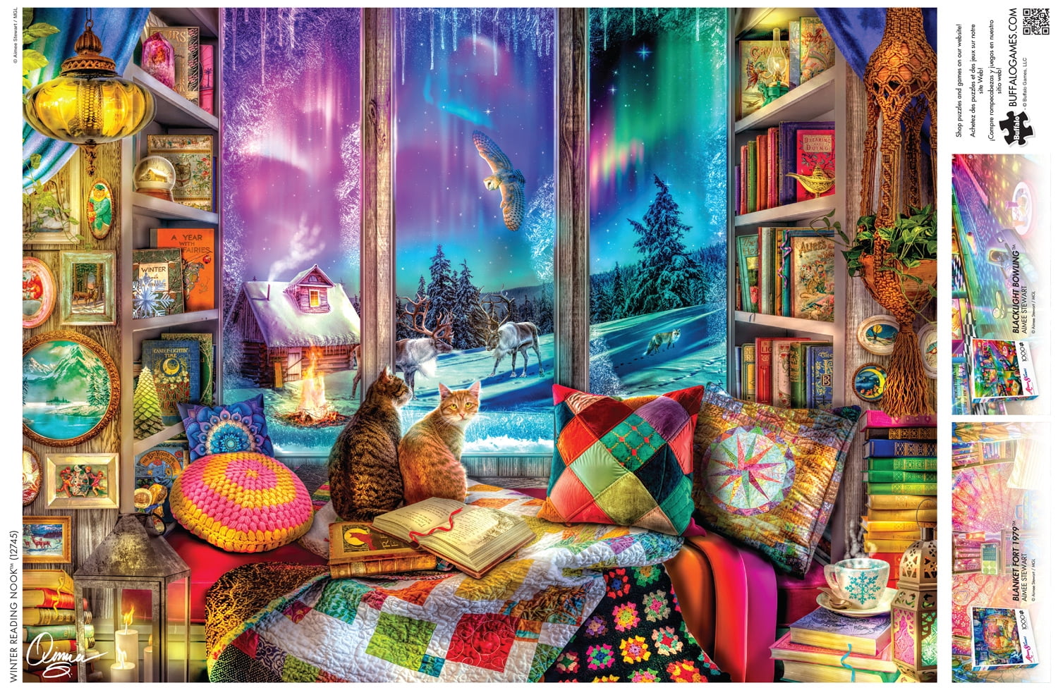 Buffalo Games 1000-Piece Aimee Stewart Winter Reading Nook Interlocking Jigsaw Puzzle