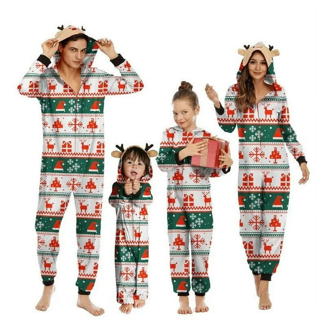 Conjunto de pijamas de Navidad para la familia, trajes a juego para la familia, ciervos, madre, niños, adultos, bebés, ropa familiar, 2023