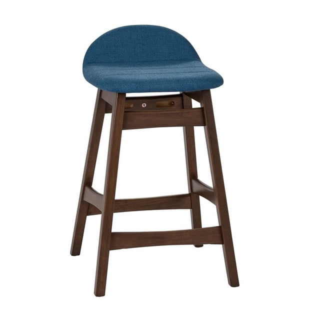 Chaise de Comptoir 24 Pouces Marron Moyen - Bleu (RTA)