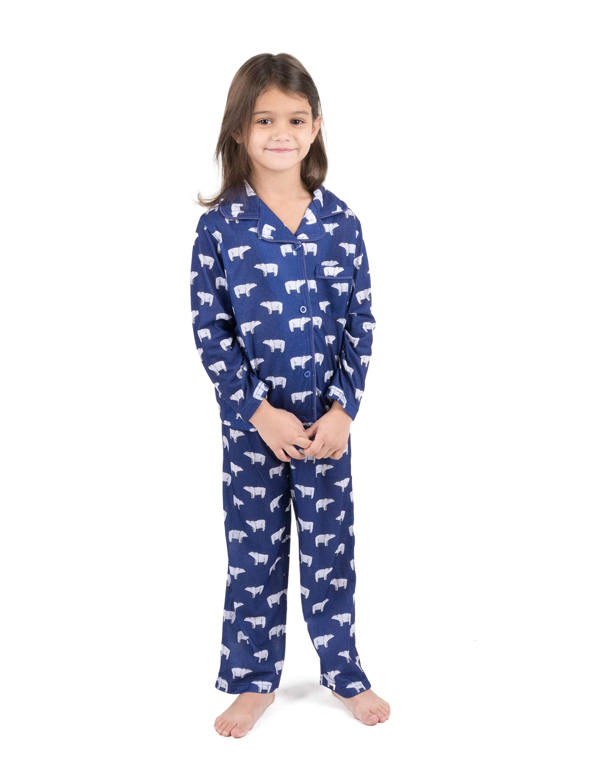 Leveret Kids Button Down Pajamas Boys /& Girls 2 Piece Christmas Pajama Set Size 2-14 Years
