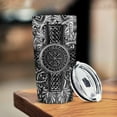 thumbnail image 4 of Viking Gifts For Men Dad Nordic Vikings Tumbler 20oz Stainless Steel Insulated Tumblers Coffee Travel Mug Cup Gift For Fathers Day Birthday Christmas, 4 of 6