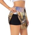 thumbnail image 2 of Haiem Vintage Wildlife Protection Women's 2 in 1 Running Shorts - Lightweight Athletic Workout Gym Yoga Breathable Sports Shorts Liner with Phone Pockets-Small, 2 of 9