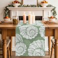 thumbnail image 2 of Table Runners 90 Inches Long Dress Scarves, Vintage Shell Sage Green Farmhouse Coffee/Dining/Kitchen Table Decor Table Runner for Living Room, Summer Ocean Coastal 13x90 Inch, 2 of 9