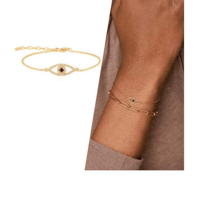 Pulsera Xtellar Ojo Azul Con Zircón